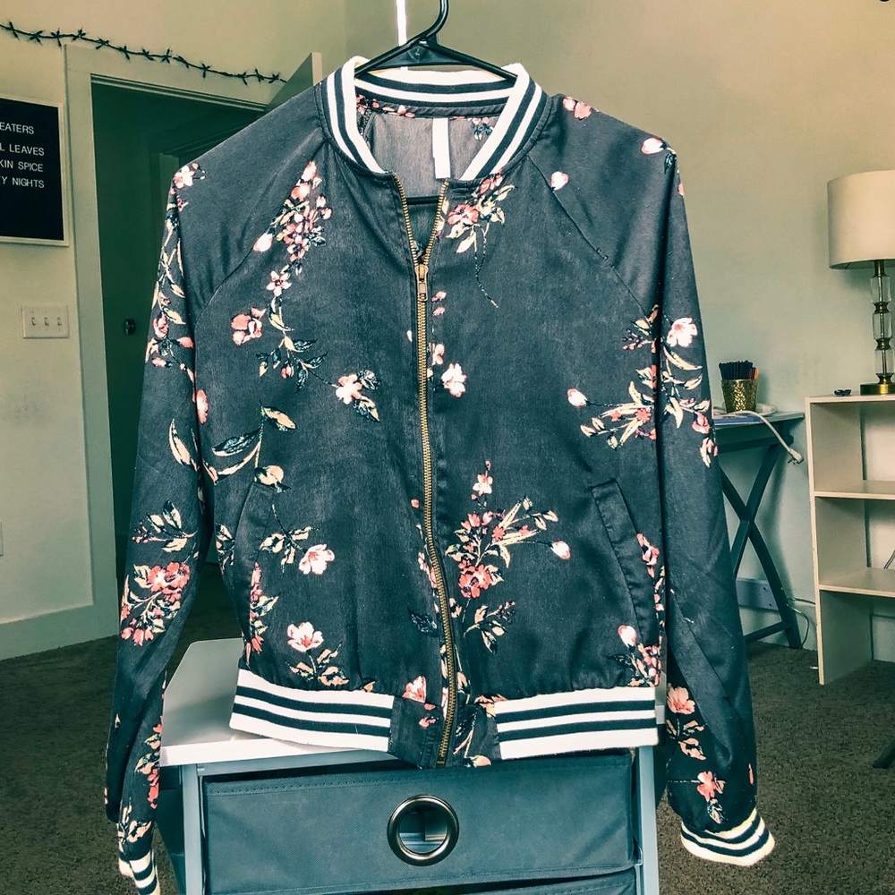 Floral Bomber Jacket